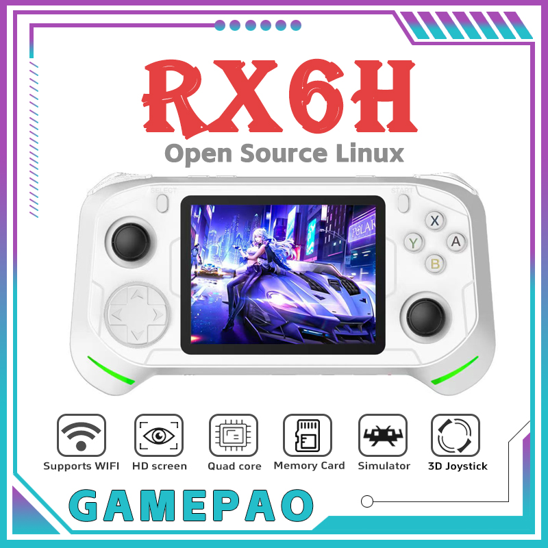 Retro Gaming Handheld Console - Open Source RX6H Retro Handheld-Videospielkonsole Linux-System