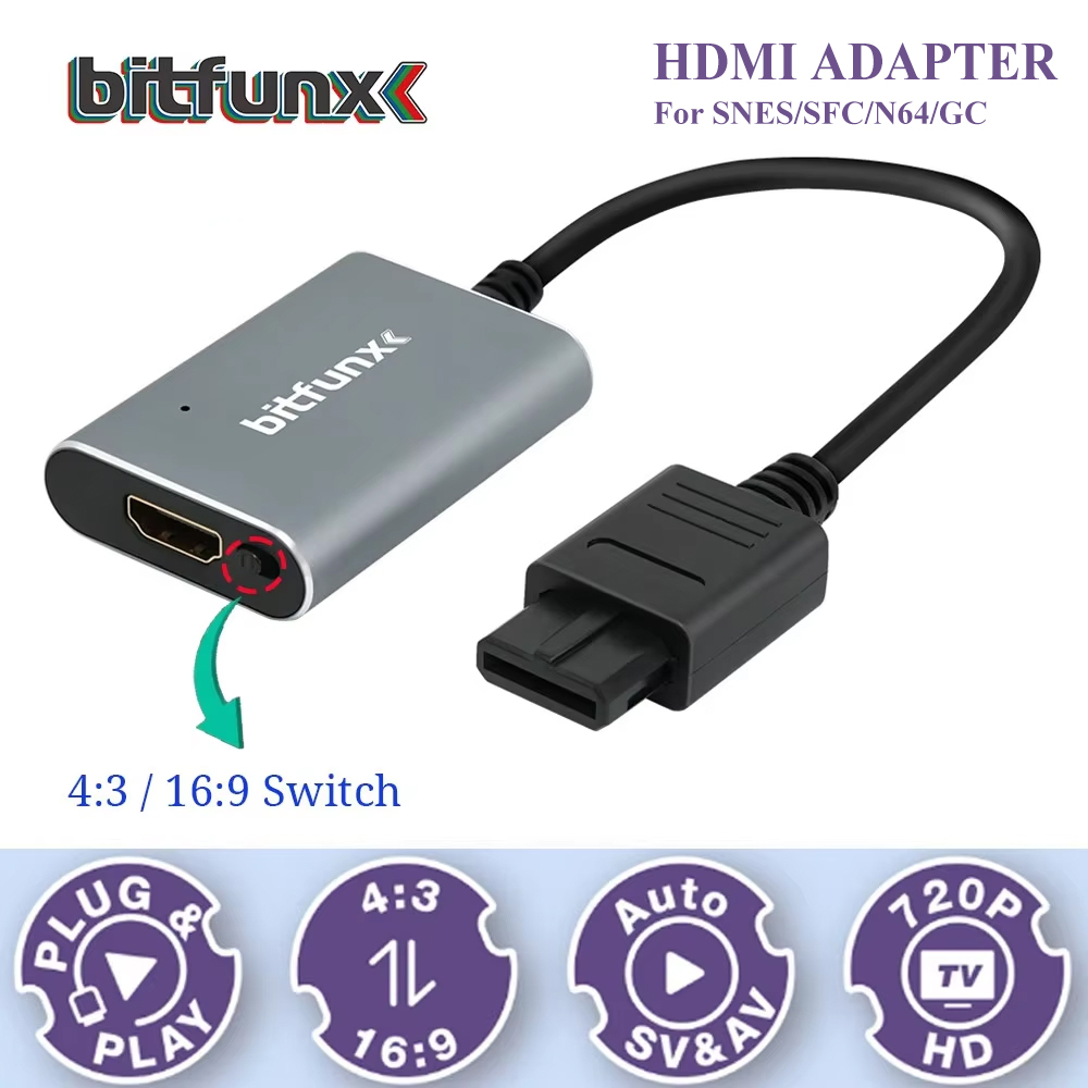 Retro Gaming App - Bitfunx 720P Svideo / AV zu