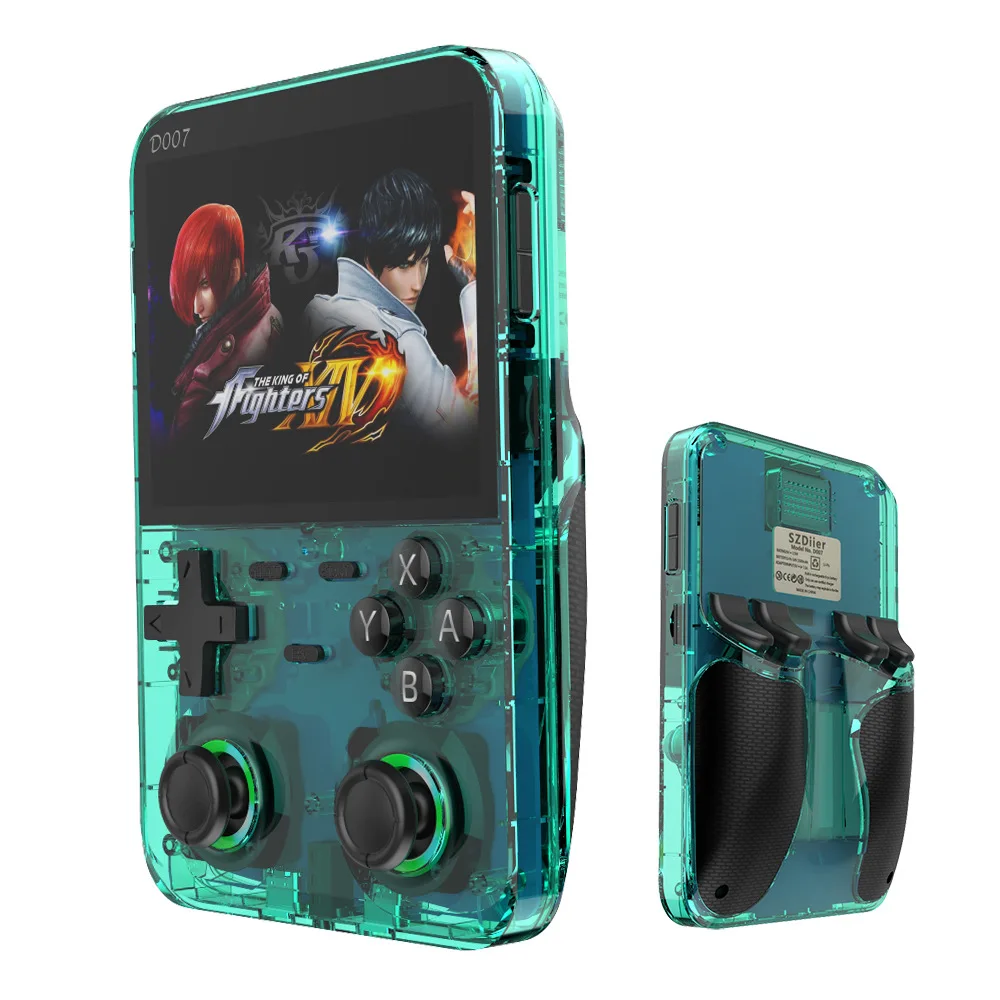 Retro Gaming Handheld Console - D007 Tragbare Videospielkonsolen 3,5-Zoll-IPS-Bildschirm Handheld-Game-Player Open-Source-System