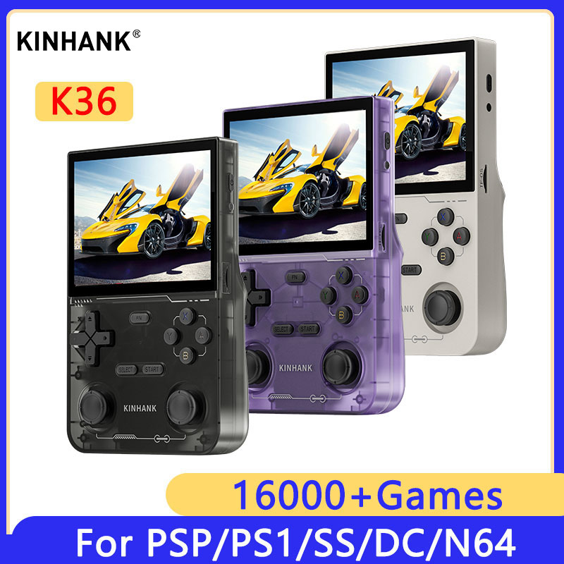 Retro Gaming Handheld Console - KINHANK K36 Retro Handheld-Videospielkonsole 500 Nits