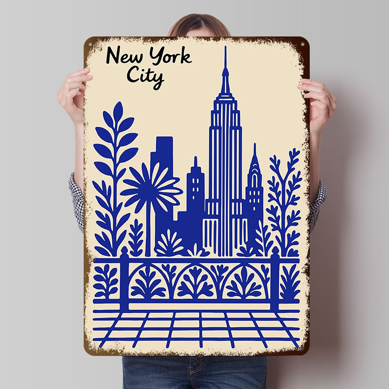 Retro Gaming York - New York City Blaues Poster Individualisierte