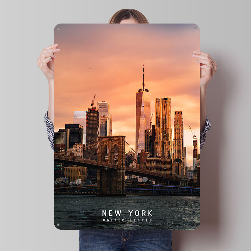 Retro Gaming York - New York Blechposter Maßgefertigte Wandkunst Vintage