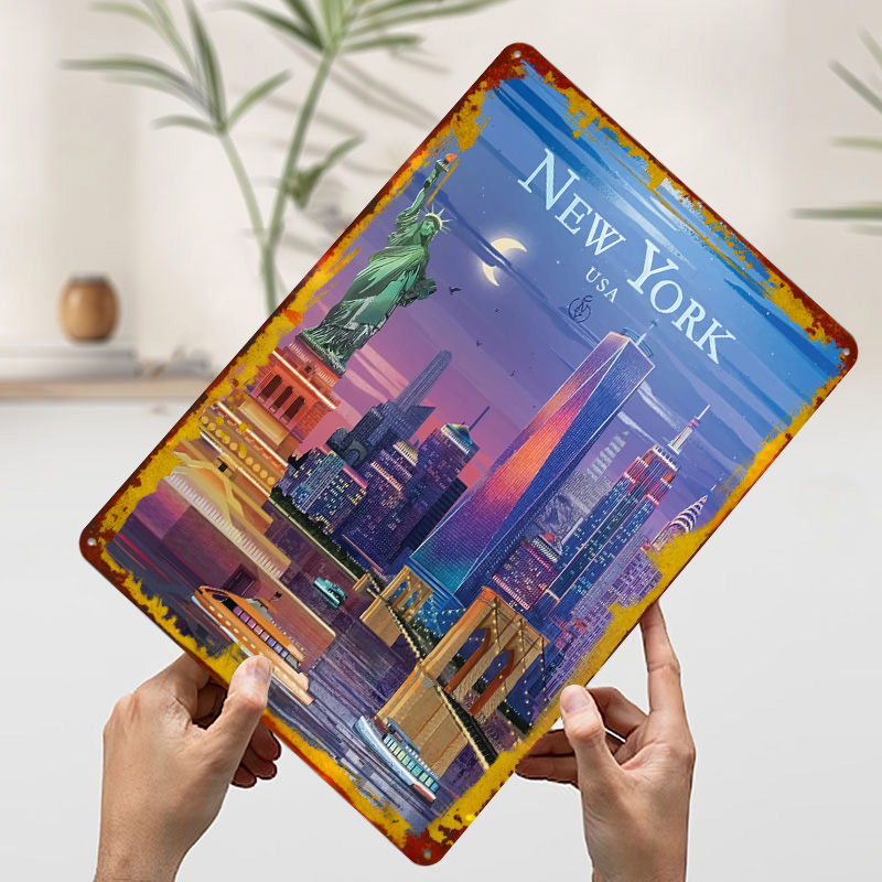 New York City Skyline Blechpos – Retro Gaming York Bewertung und Preis