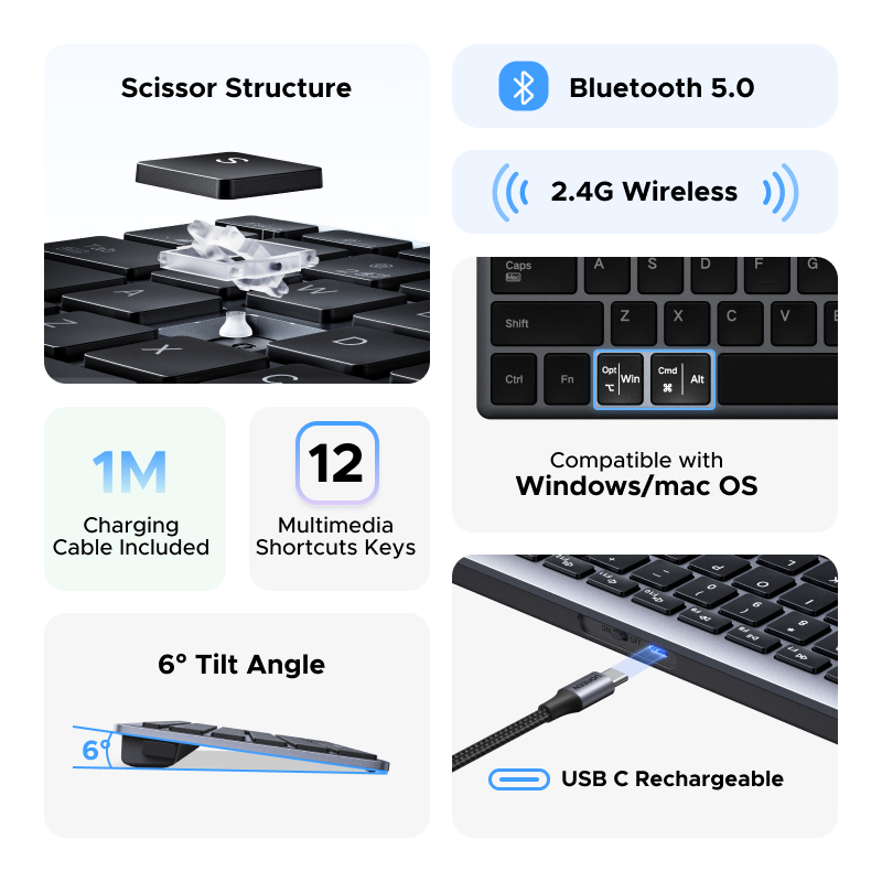 UGREEN Tastatur, kabellos, Blu – Retro Gaming Mac Bewertung und Preis