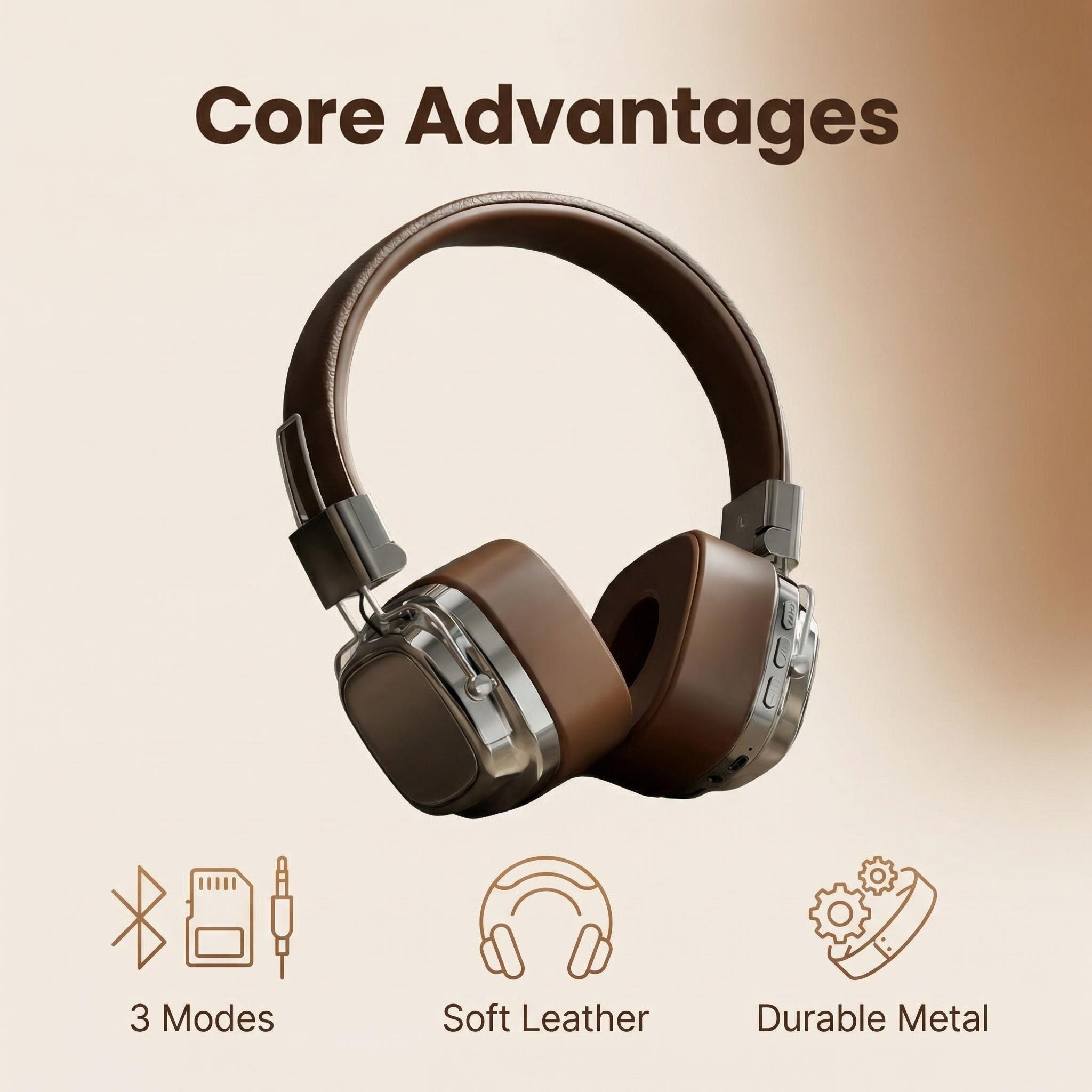 Retro-Leder-Over-Ear-Kopfhörer – Retro Gaming Headset Bewertung und Preis