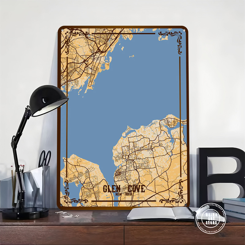 Glen Cove New York Karte Blech – Retro Gaming York Bewertung und Preis