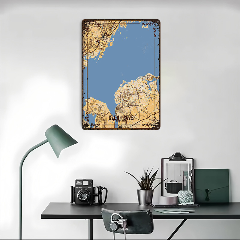 Glen Cove New York Karte Blech – Retro Gaming York Bewertung und Preis