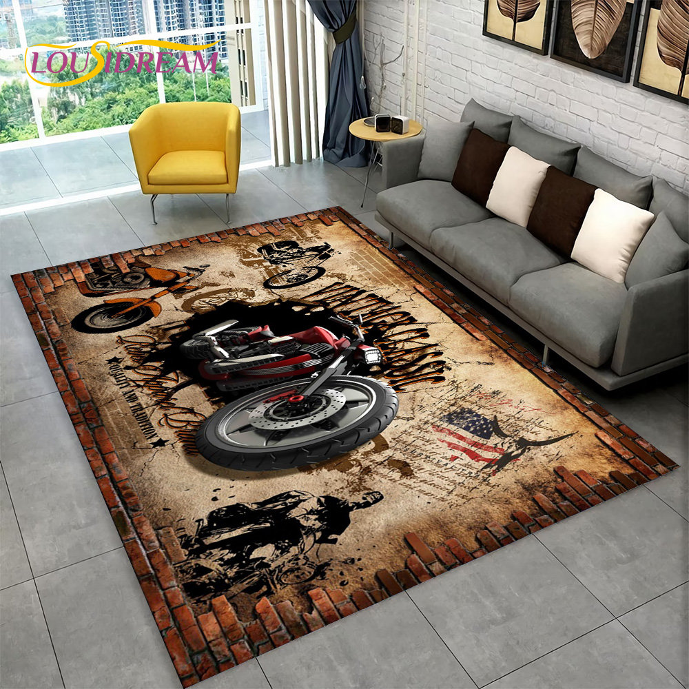 3D Retro Vintage Motorrad Bere – Retro Gaming Rug Bewertung und Preis