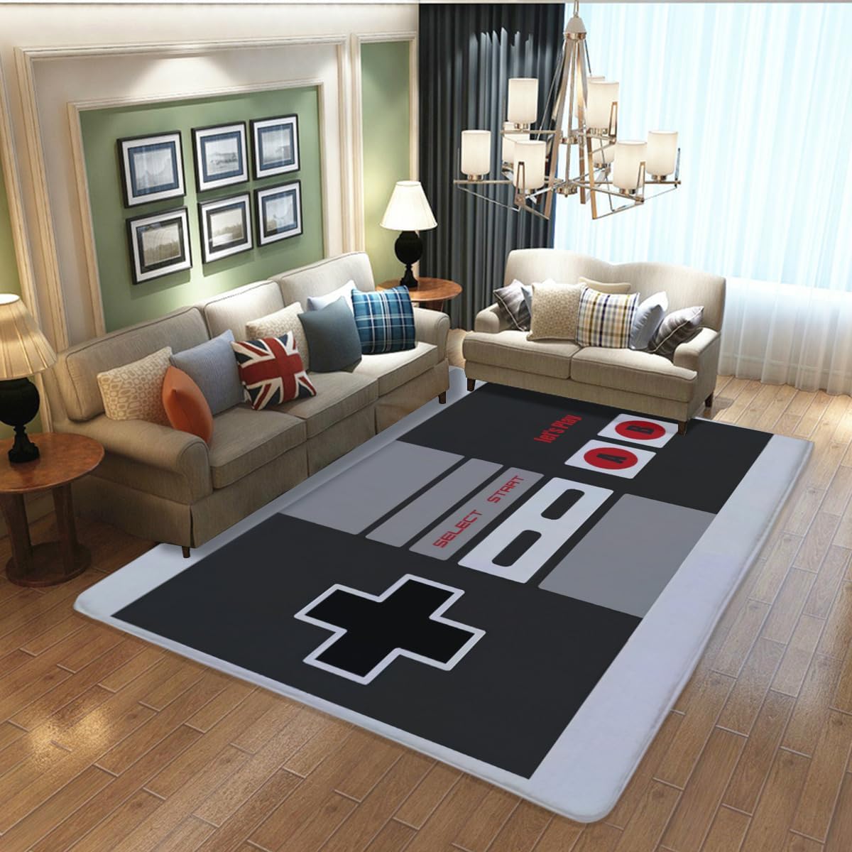 Vintage NES-Controller Themen- – Retro Gaming Rug Bewertung und Preis