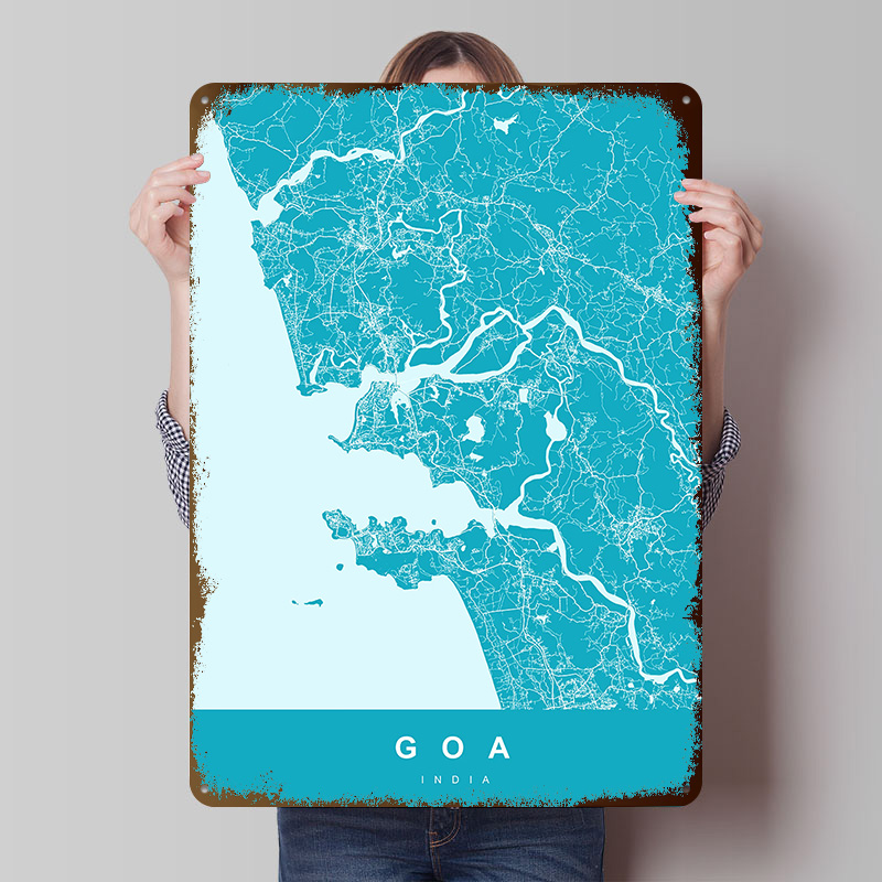 Goa Indien Karten-Poster, pers – Retro Gaming India Bewertung und Preis