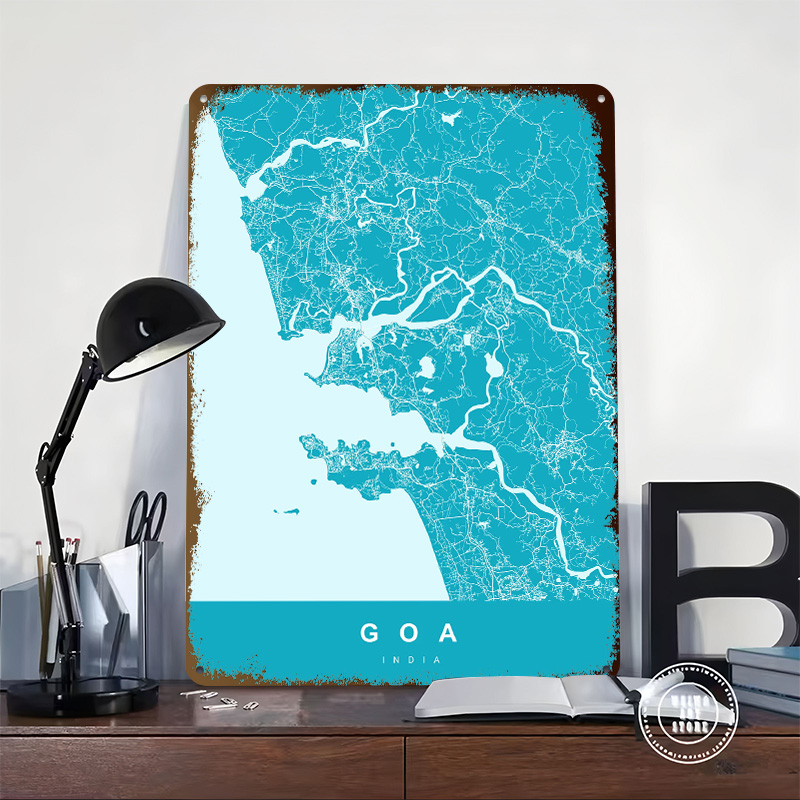 Goa Indien Karten-Poster, pers – Retro Gaming India Bewertung und Preis