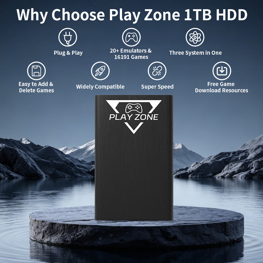 Play Zone 1TB Tragbare Gaming- – Retro Gaming Play Zone Bewertung und Preis