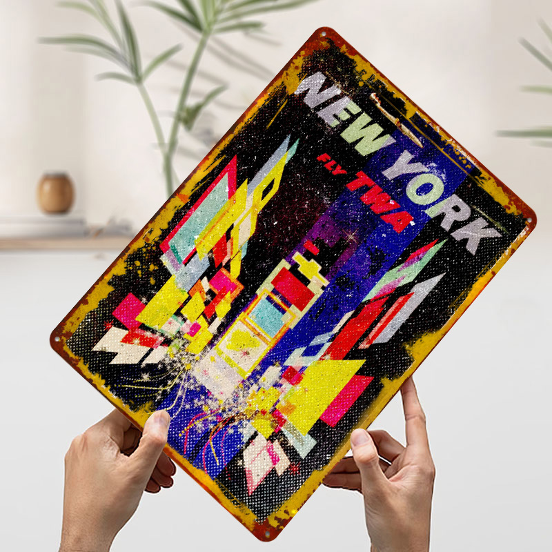 New York Fly TWA Weißblechpost – Retro Gaming York Bewertung und Preis